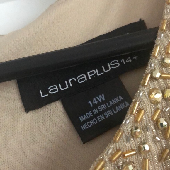 Laura Petites gold shimmer dress-See photos! - Picture 7 of 9